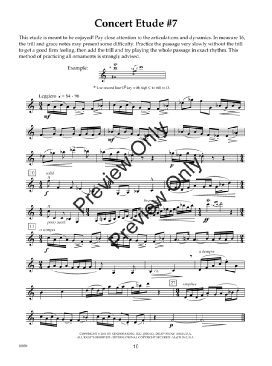 Concert Etudes B-Flat Clarinet scores gallery preview page 11