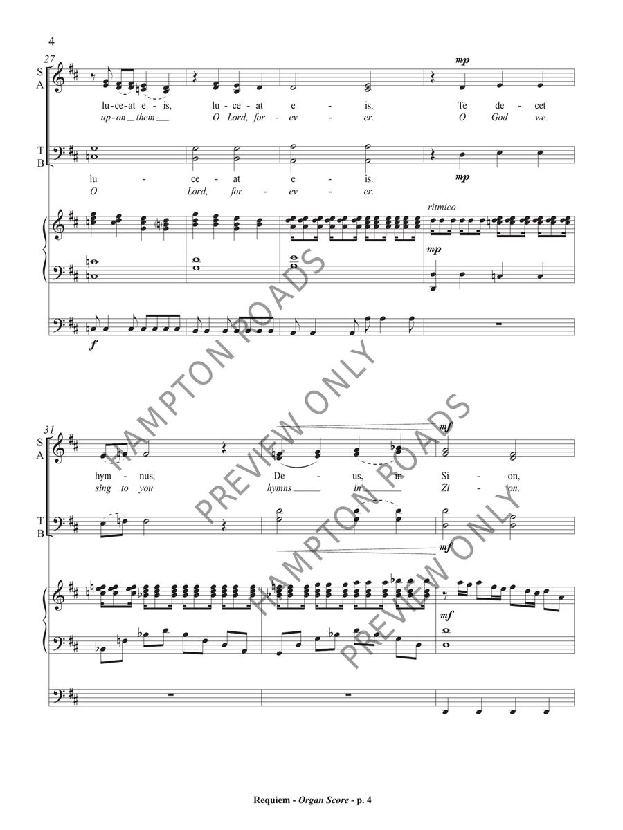 Requiem (Organ Accompaniment) Organ scores gallery preview page 5