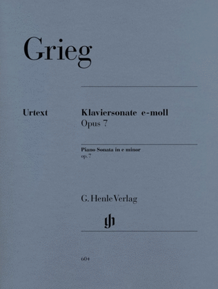 Book cover for Grieg - Sonata E Minor Op 7 Piano