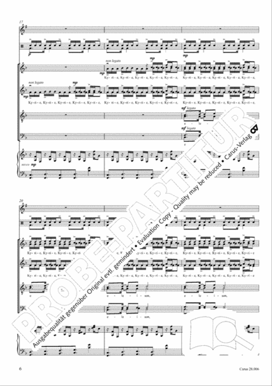 Pastoral Mass 4-Part scores gallery preview page 7