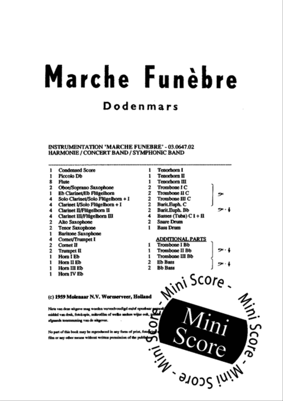 Marche Funebre Fanfare Band scores gallery preview page 3