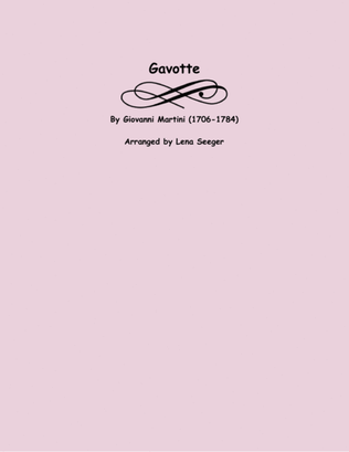 Book cover for Gavotte (string trio)