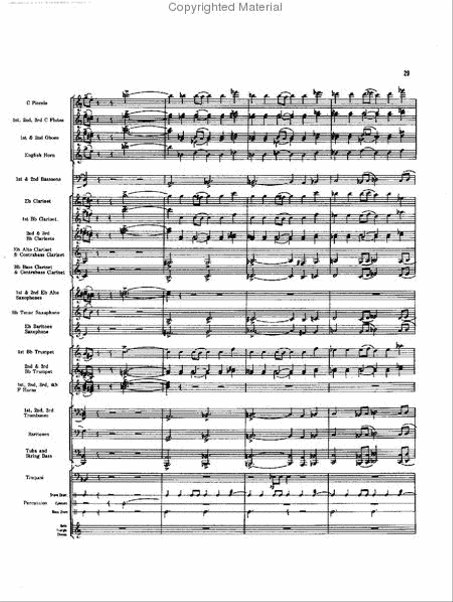 Caccia and Chorale Caccia and Chorale Concert Band scores gallery preview page 28