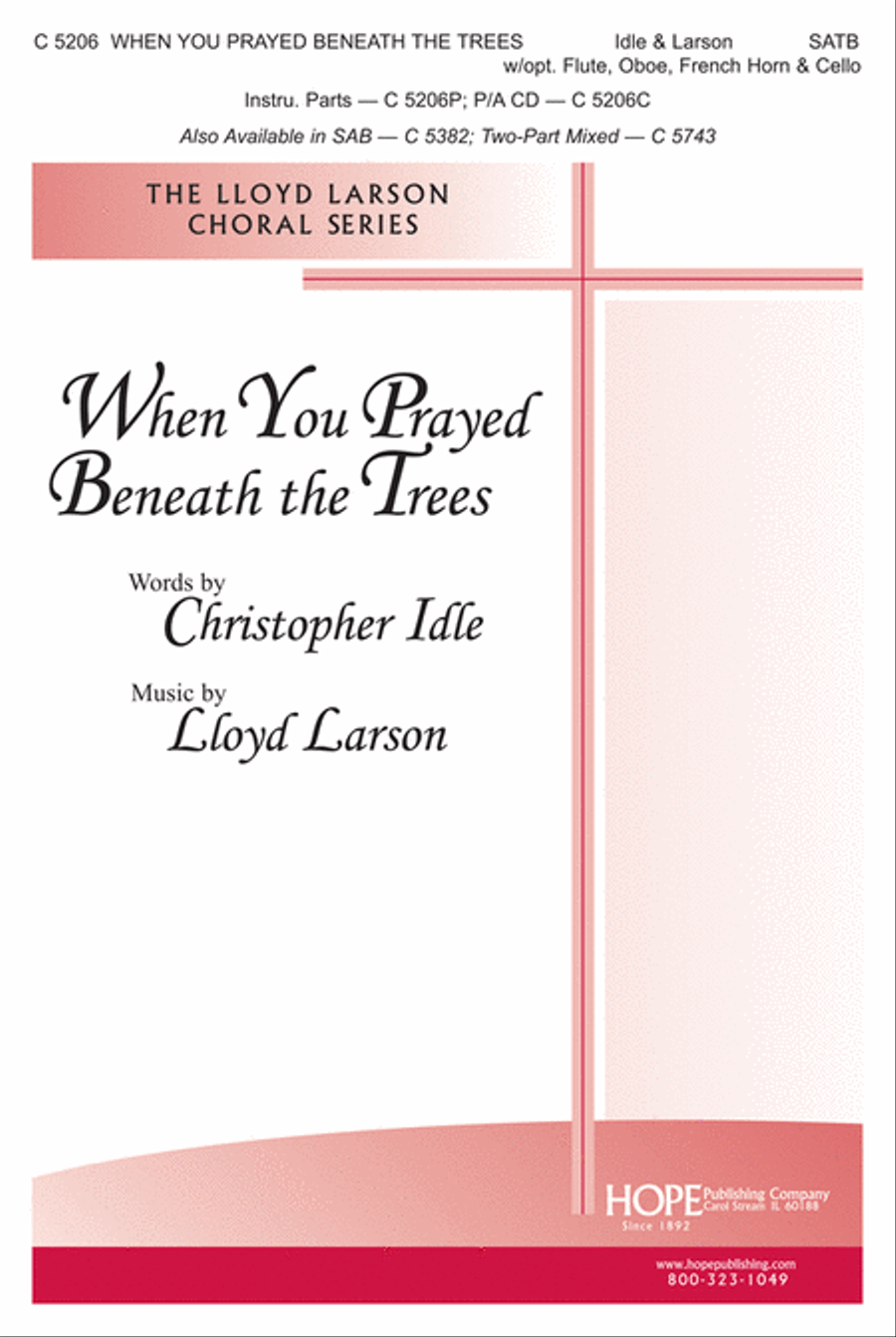 When You Prayed Beneath the Trees 4-Part scores gallery preview page 1
