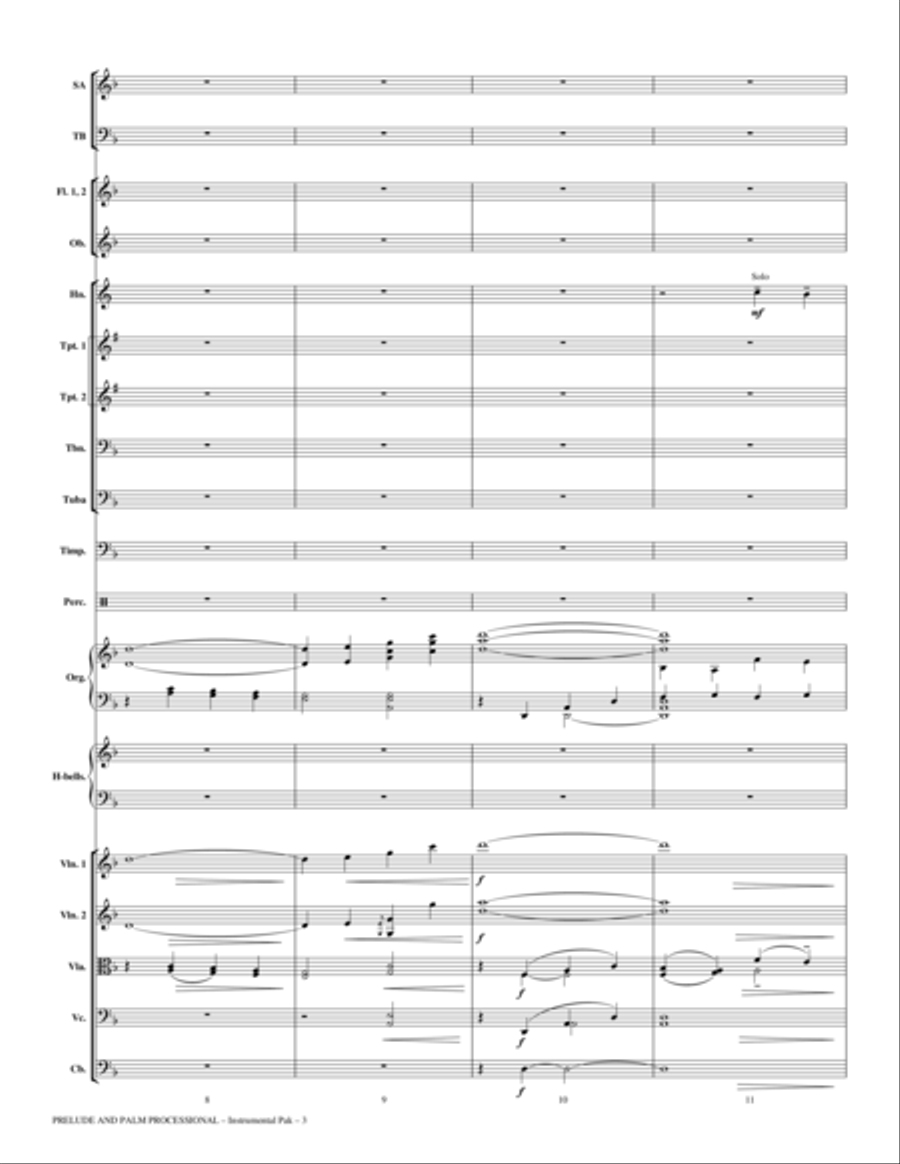 Prelude And Palm Processional - Full Score Choir scores gallery preview page 3
