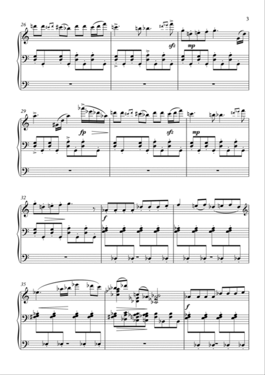 Les chevraux - fragment du Ballet Les chevraux et le Loup Piano Solo scores gallery preview page 3