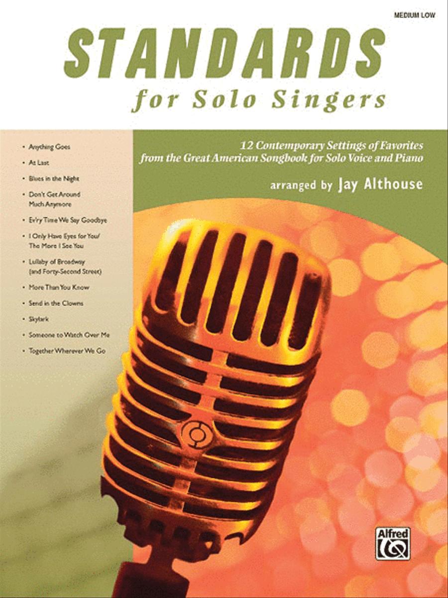 Standards for Solo Singers Piano Accompaniment scores gallery preview page 1