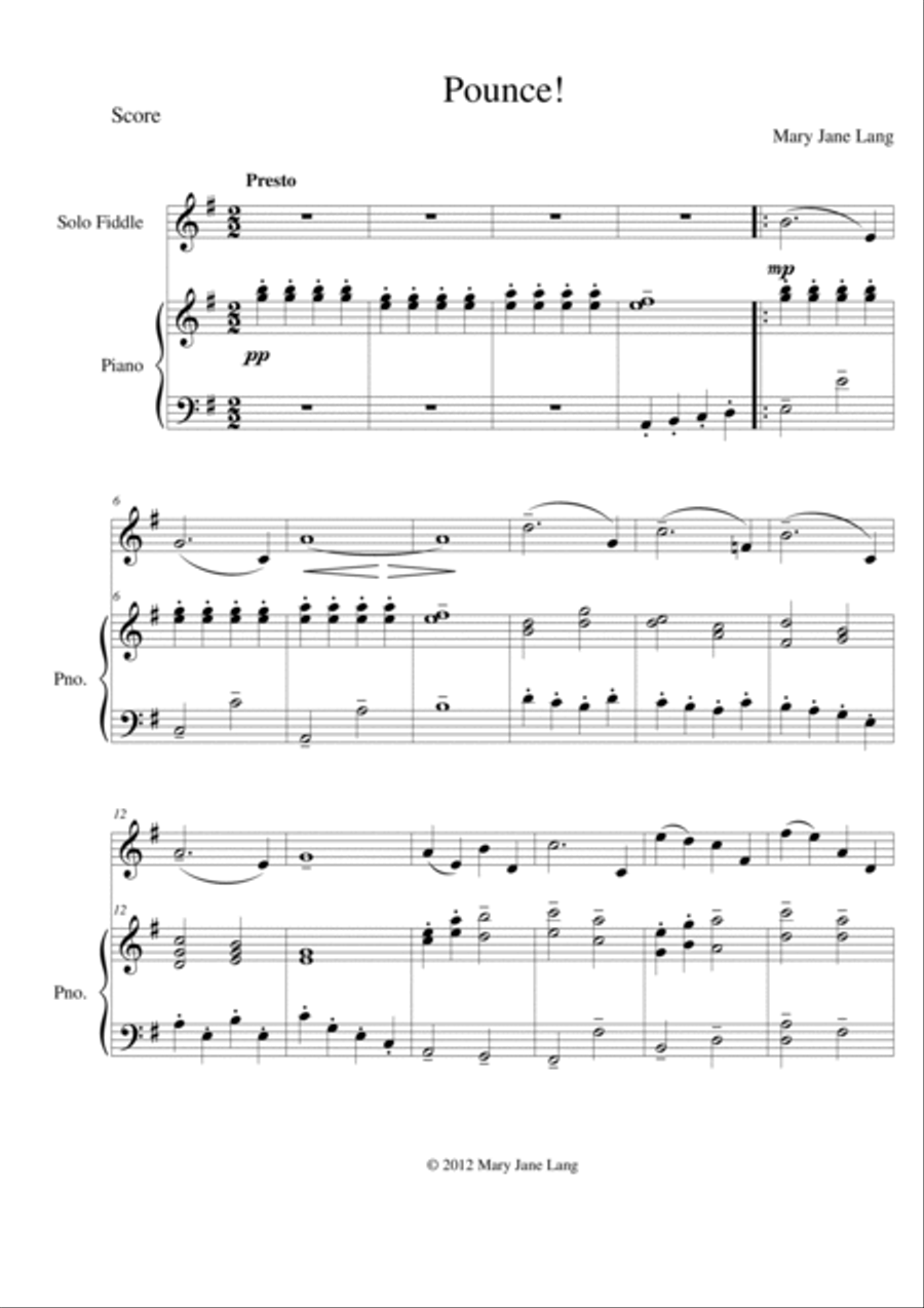 Pounce! Violin Solo scores gallery preview page 5