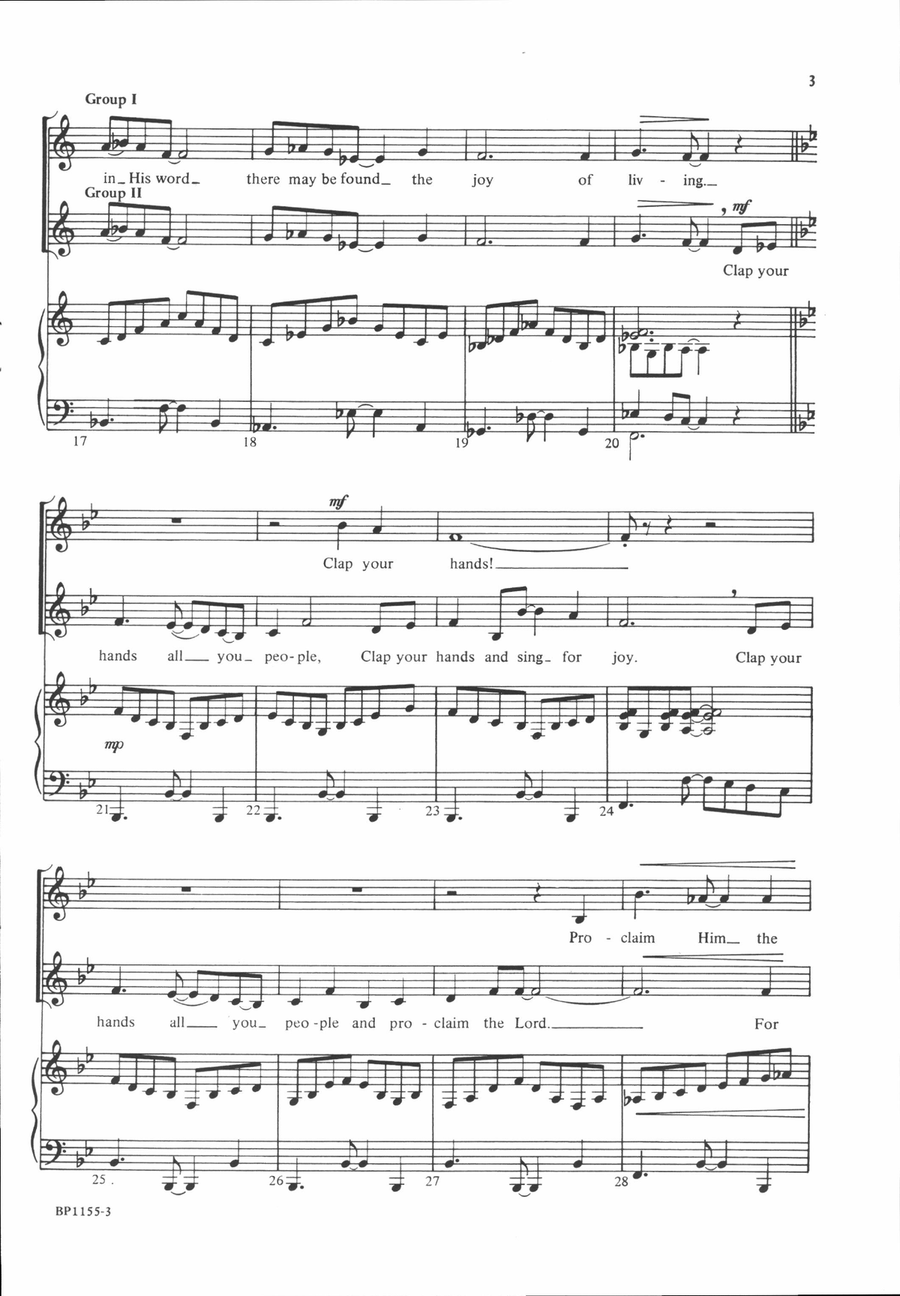 Clap Hands, Be Glad! 2-Part scores gallery preview page 3