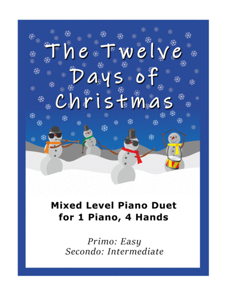 The Twelve Days of Christmas (Easy Piano Duet; 1 Piano, 4-Hands) image number null