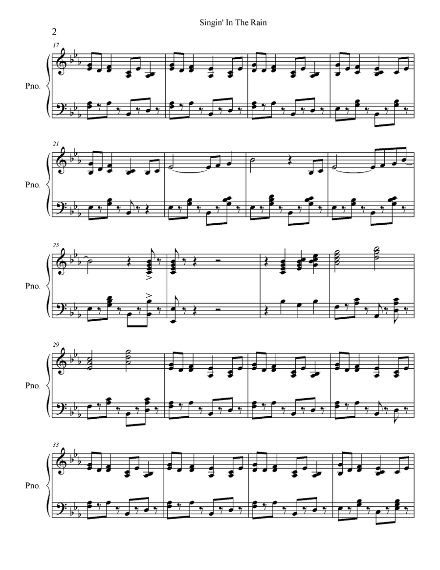Singin' In The Rain B-Flat Trumpet scores gallery preview page 4