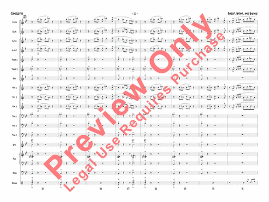 Shout, Stomp, and Swing! Jazz Ensemble scores gallery preview page 14