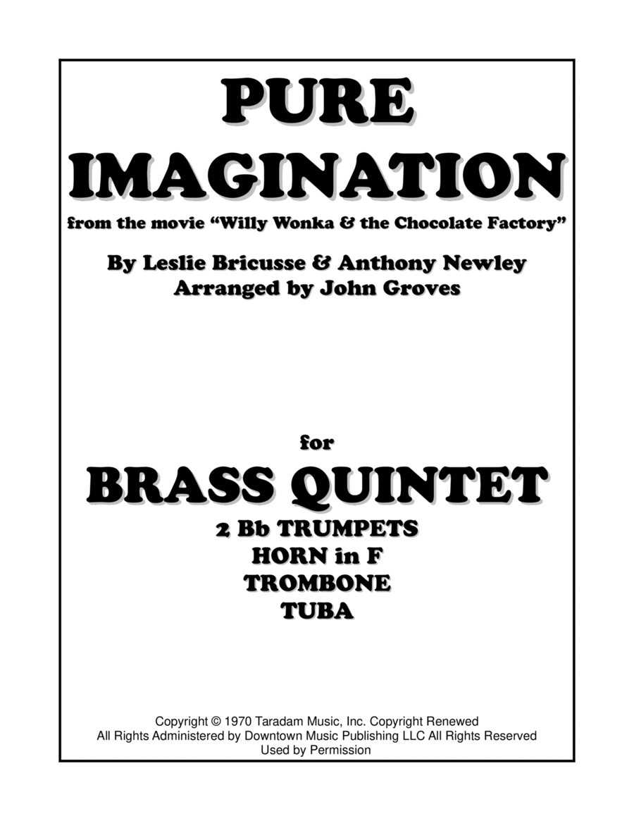 Pure Imagination Brass Ensemble scores gallery preview page 1