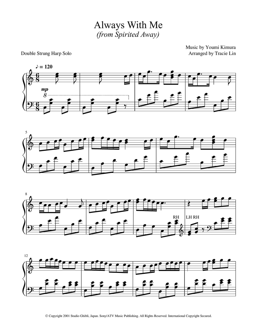 Itsumo Nandodemo (always With Me) Harp scores gallery preview page 1