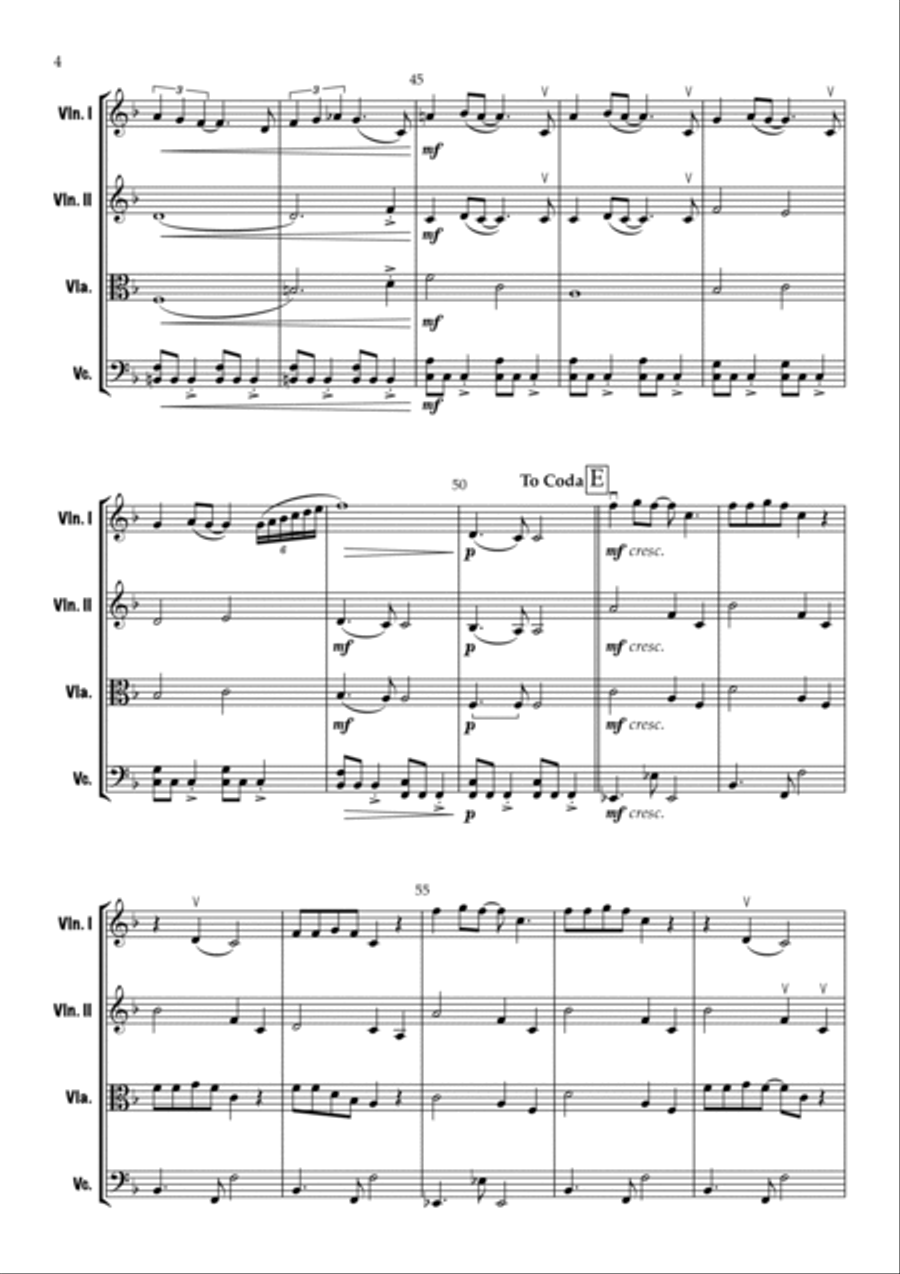 Radio Ga Ga Radio Ga Ga String Quartet scores gallery preview page 5