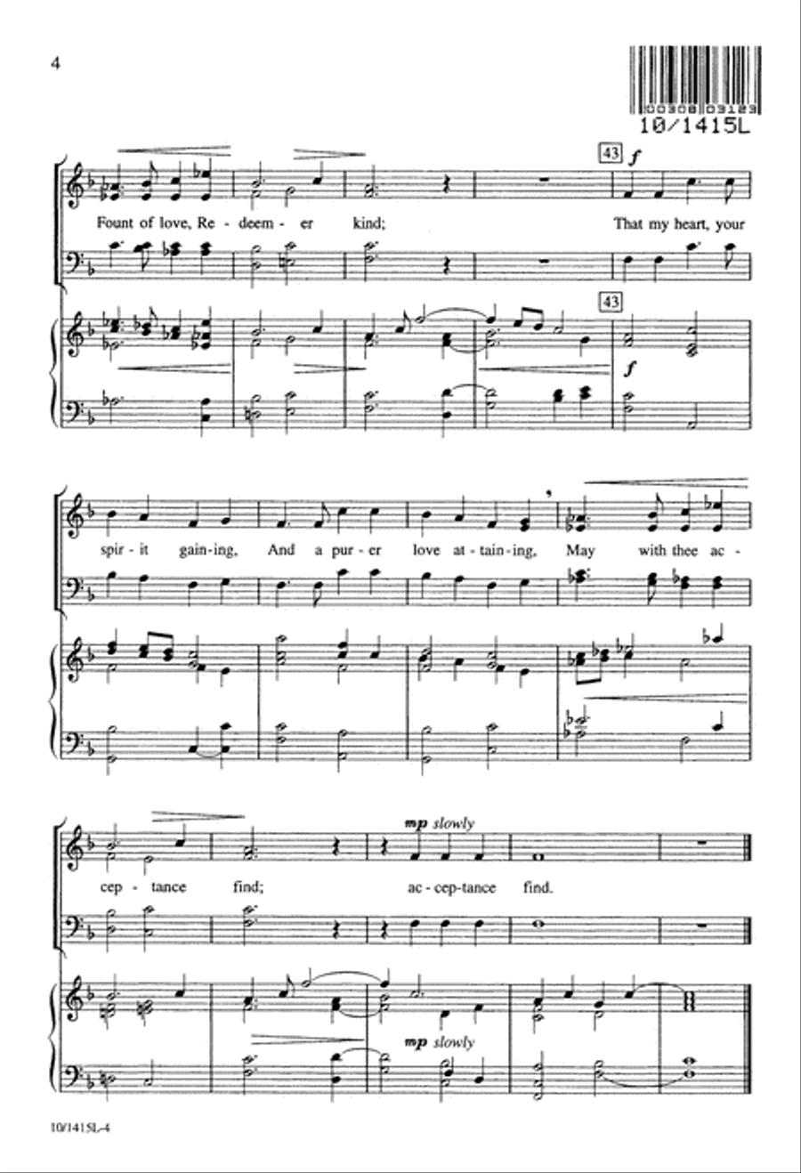 At the Cross, Her Station Keeping 4-Part scores gallery preview page 4