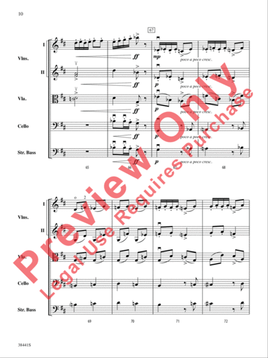 February: Carnival (from The Seasons) String Orchestra scores gallery preview page 11