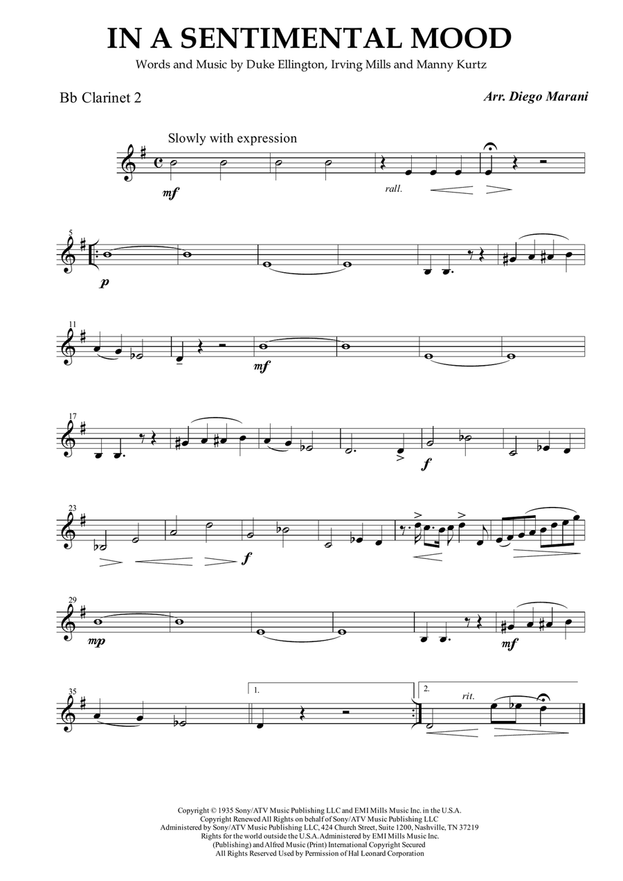 In A Sentimental Mood Woodwind Quartet scores gallery preview page 3