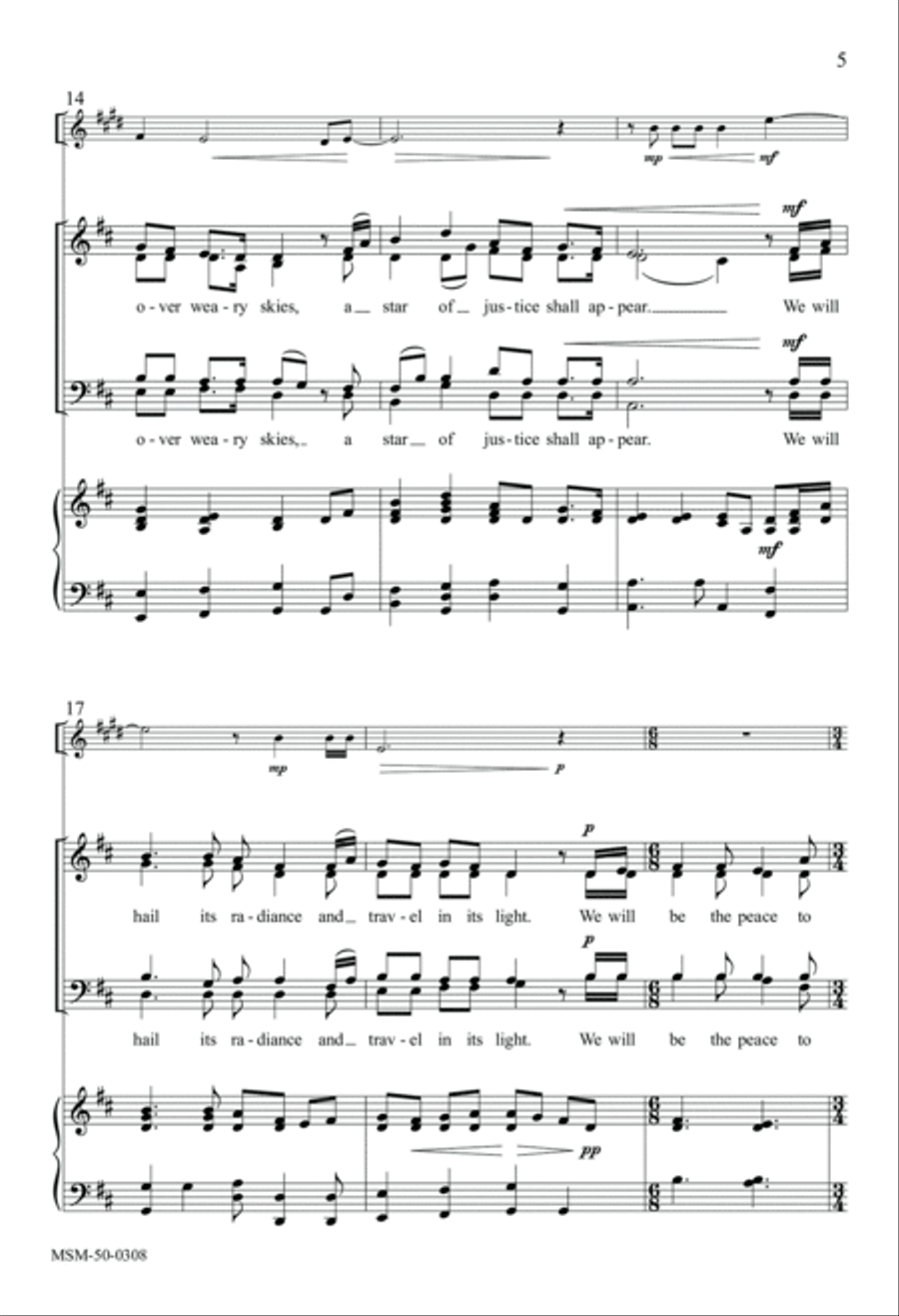 The Peace to Come 4-Part scores gallery preview page 5