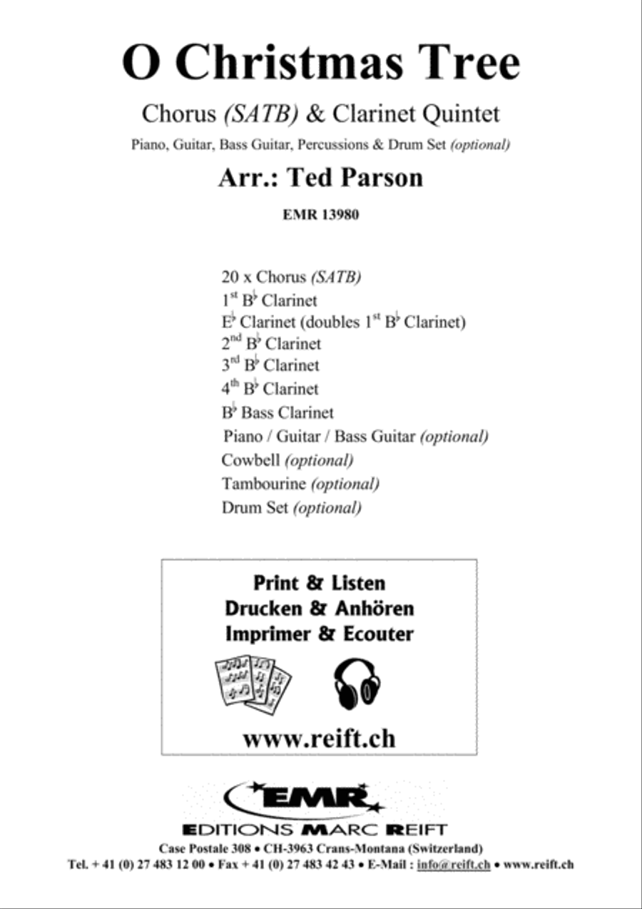 O Christmas Tree O Christmas Tree Clarinet Quintet scores gallery preview page 2