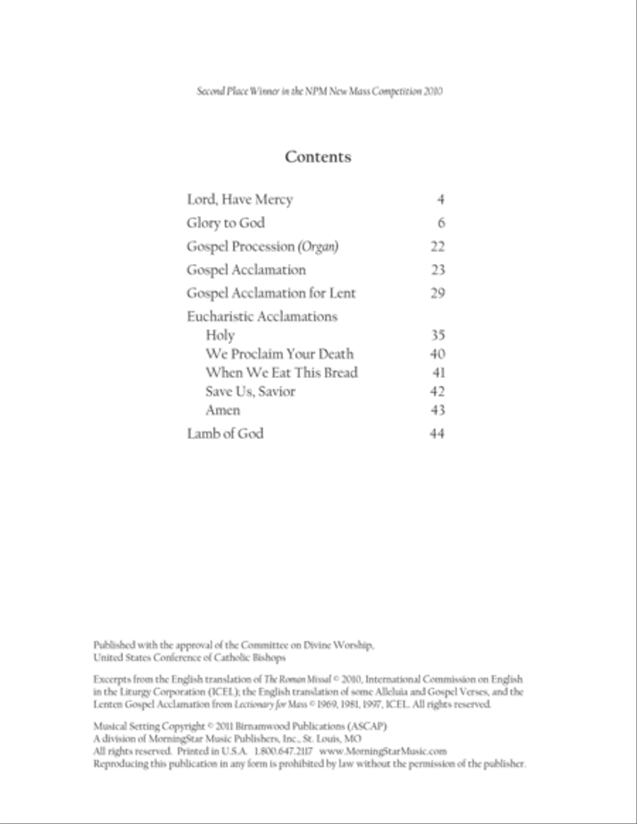 The New Century Mass The New Century Mass Choir scores gallery preview page 3