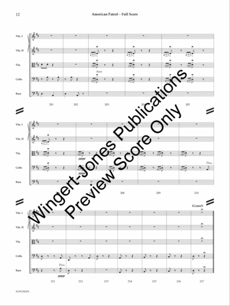 American Patrol (Score) String Orchestra scores gallery preview page 13