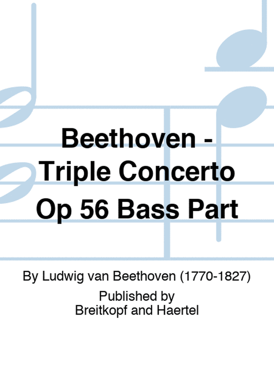 Beethoven - Triple Concerto Op 56 Bass Part