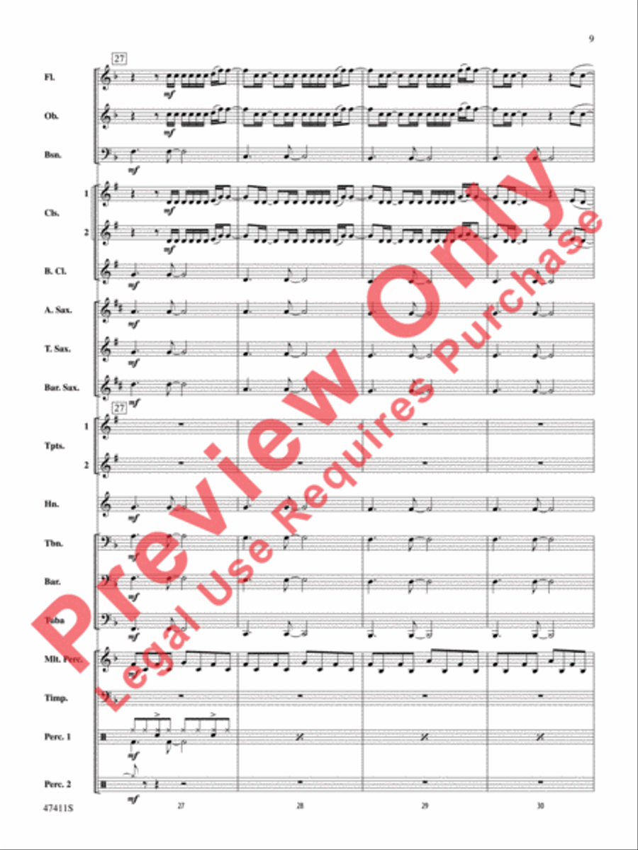 I'll Fight Concert Band scores gallery preview page 10