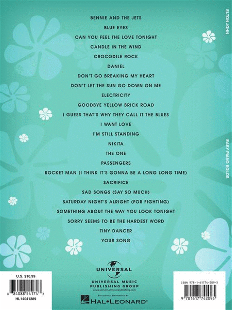 Elton John – Easy Piano Solos Piano, Vocal, Guitar scores gallery preview page 8