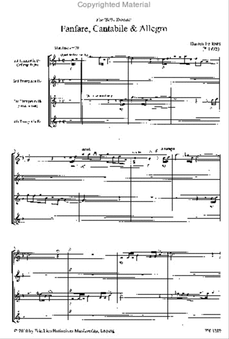 Fanfare, Cantabile & Allegro Trumpet scores gallery preview page 2