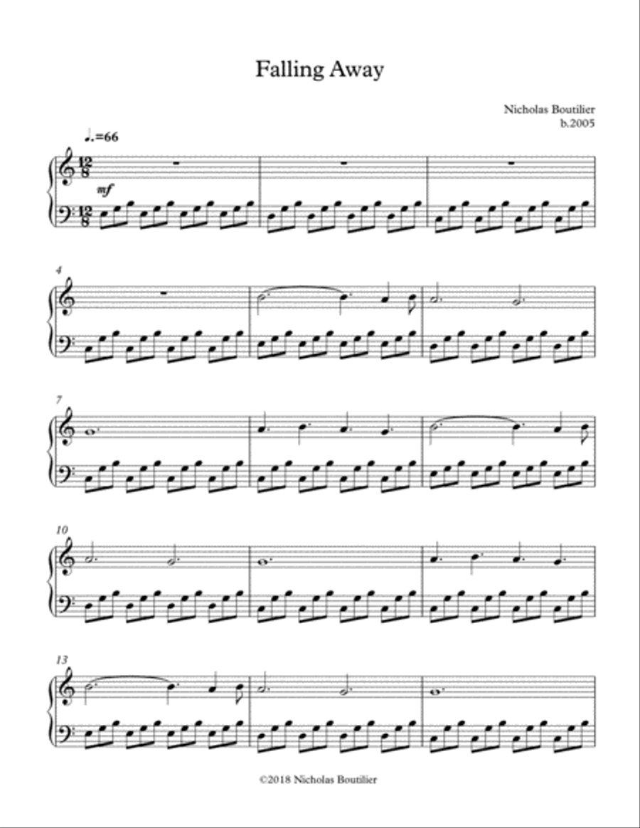 Falling Away Falling Away Piano Method scores gallery preview page 1