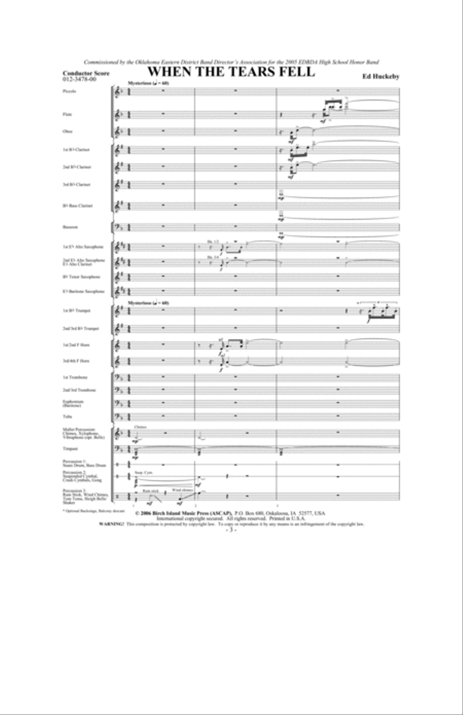 When The Tears Fell Concert Band scores gallery preview page 2