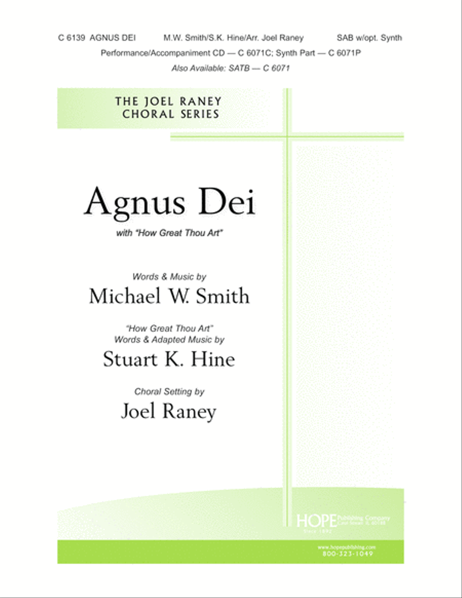 Agnus Dei with How Great Thou Art 3-Part scores gallery preview page 1