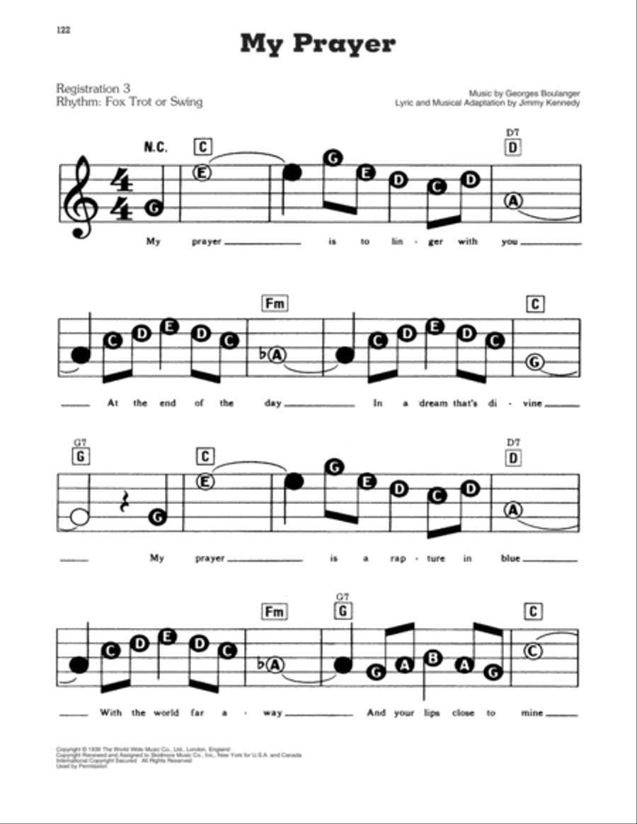 My Prayer Electronic Keyboard scores gallery preview page 1