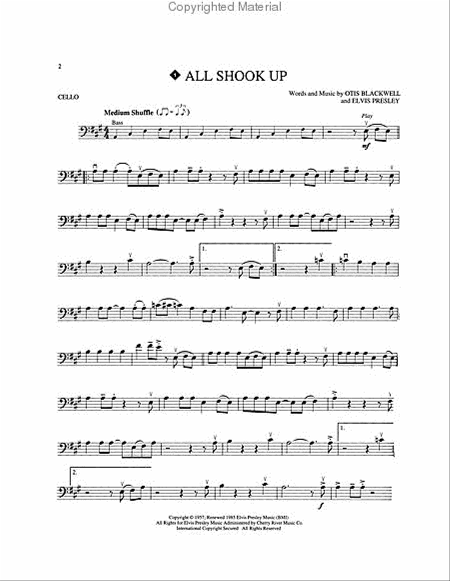 Elvis Presley for Cello Cello scores gallery preview page 2