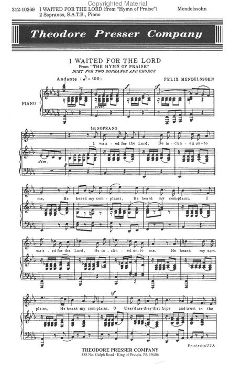 I Waited For the Lord I Waited For the Lord SSATB scores gallery preview page 2
