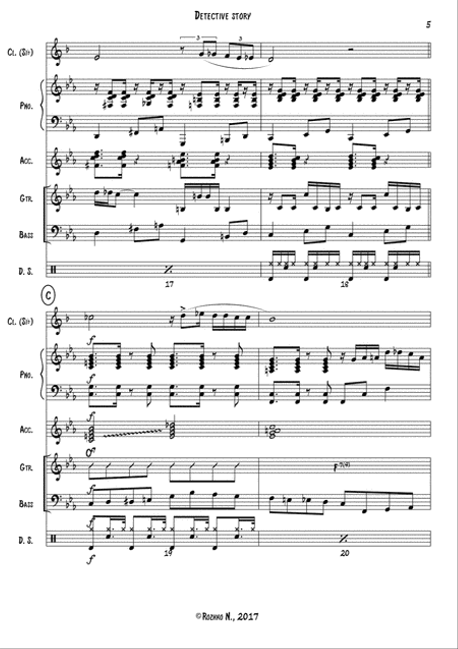 Detective Story Small Ensemble scores gallery preview page 6