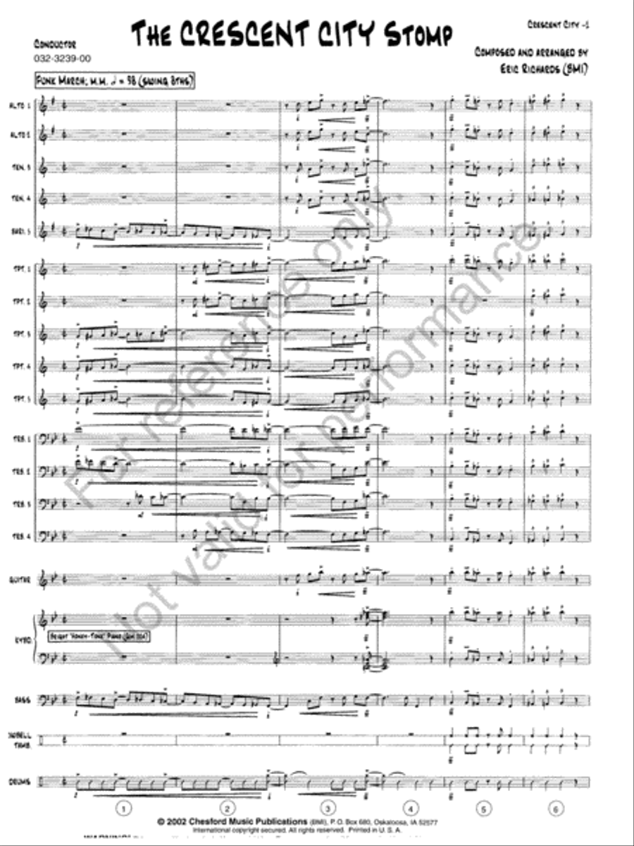 The Crescent City Stomp Jazz Ensemble scores gallery preview page 2