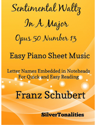Book cover for Sentimental Waltz in A Major Opus 50 Number 13 Easy Piano Sheet Music