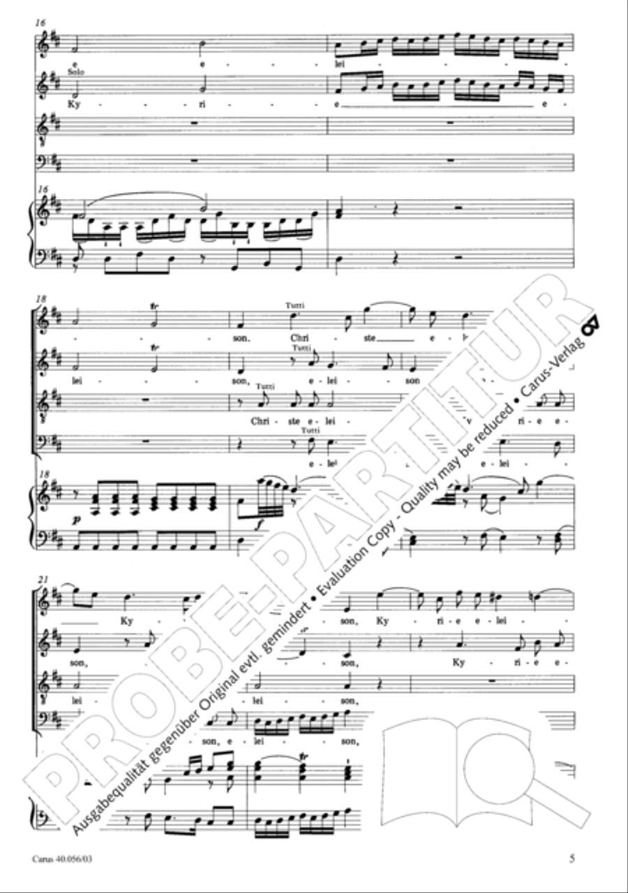 Litaniae Lauretanae B.M.V. in D 4-Part scores gallery preview page 6