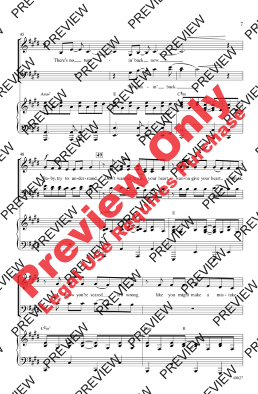Give Your Heart a Break 3-Part scores gallery preview page 7