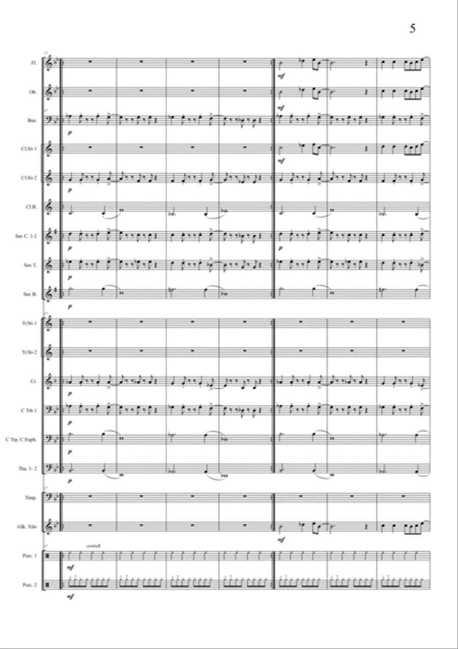 Disco Suite Concert Band scores gallery preview page 5