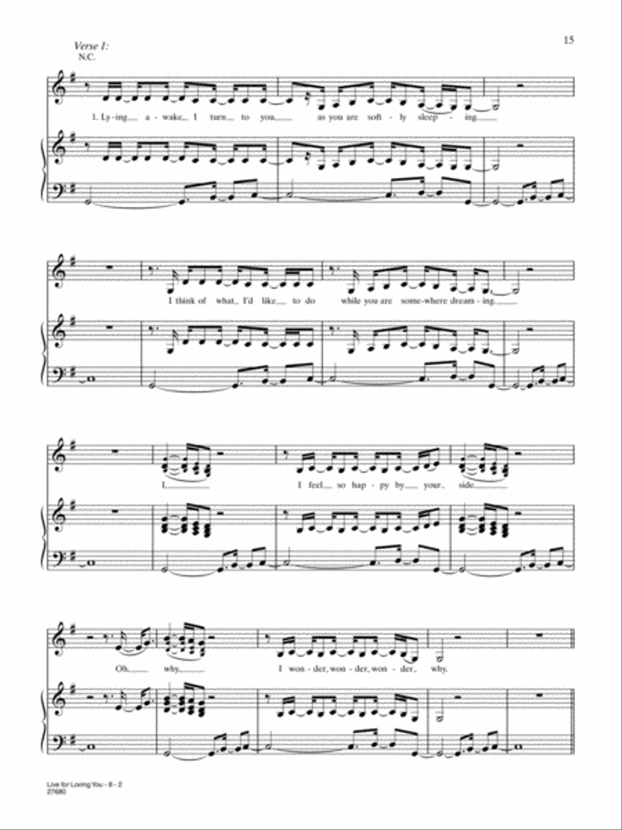 Live For Loving You Piano, Vocal, Guitar scores gallery preview page 2