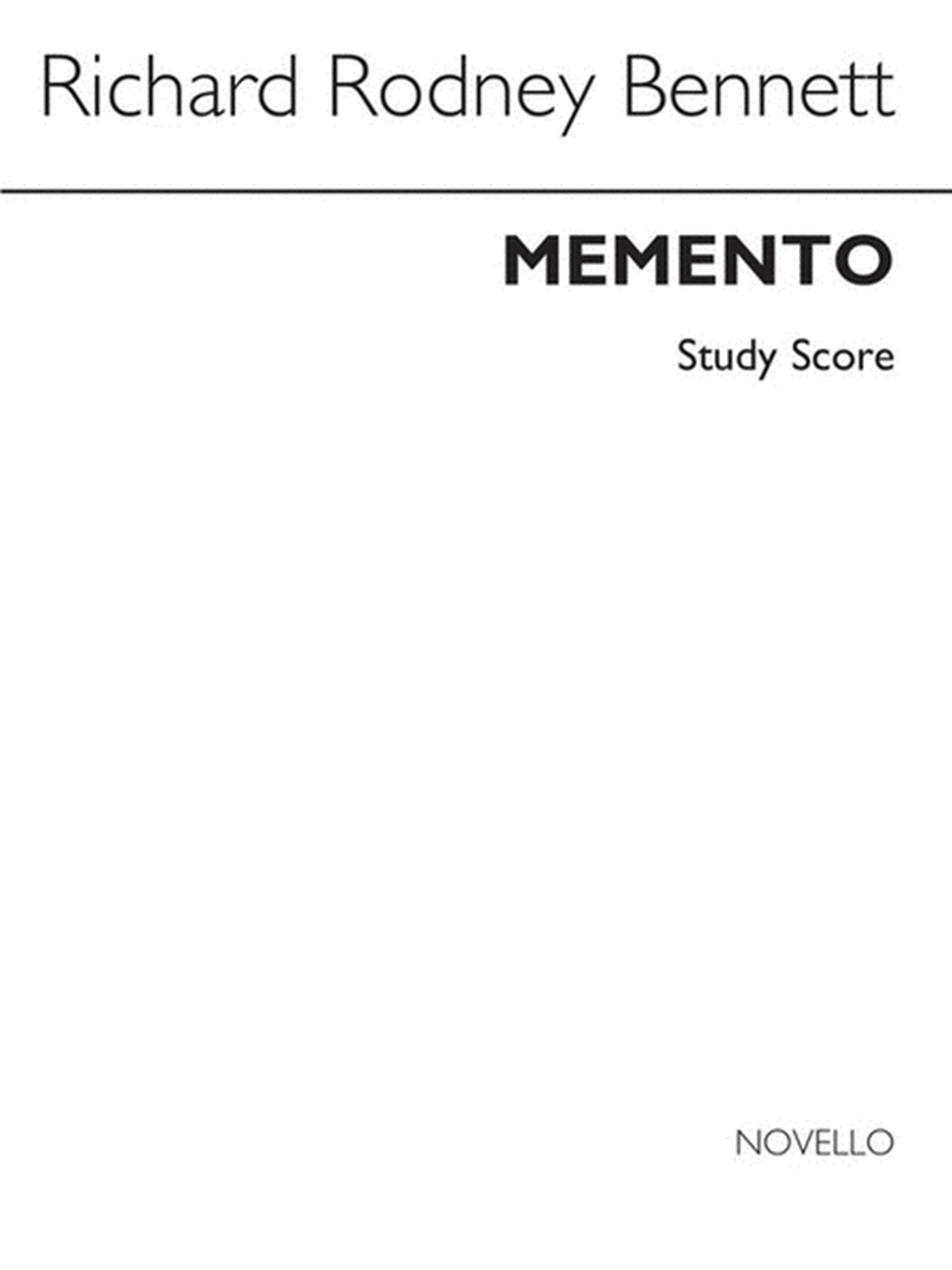 Bennett Memento Study Score(Arc)