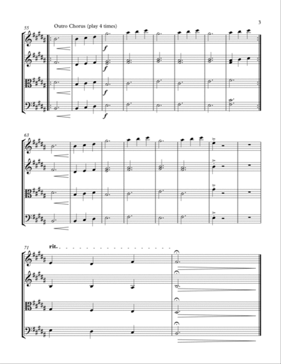 Take It To The Limit String Quartet scores gallery preview page 3