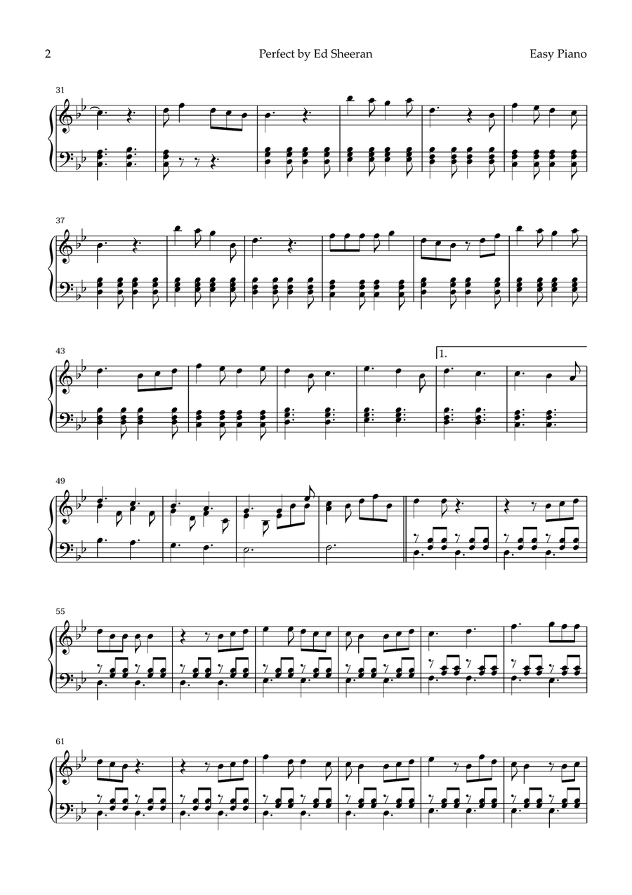 Perfect Easy Piano scores gallery preview page 2