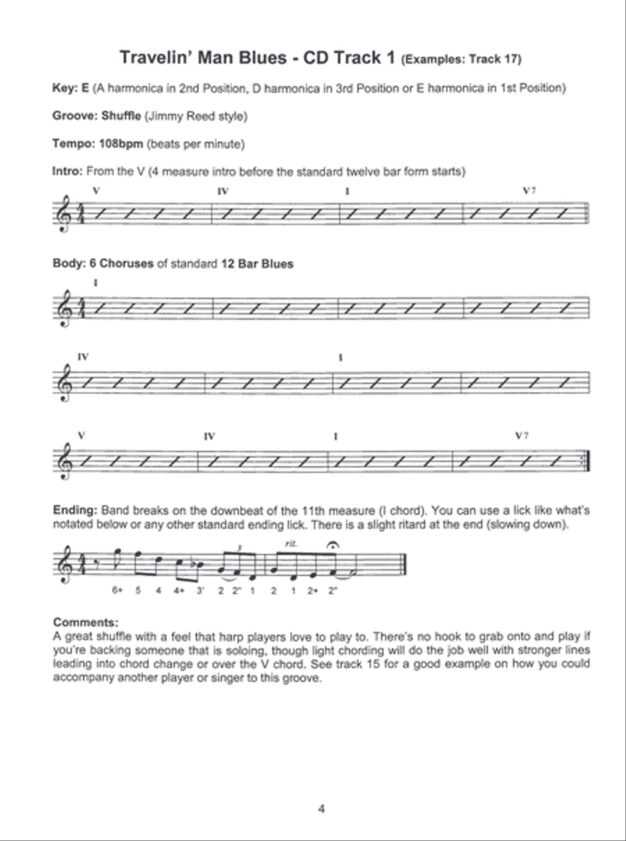 Blues Harmonica Play-Along Trax Harmonica scores gallery preview page 5