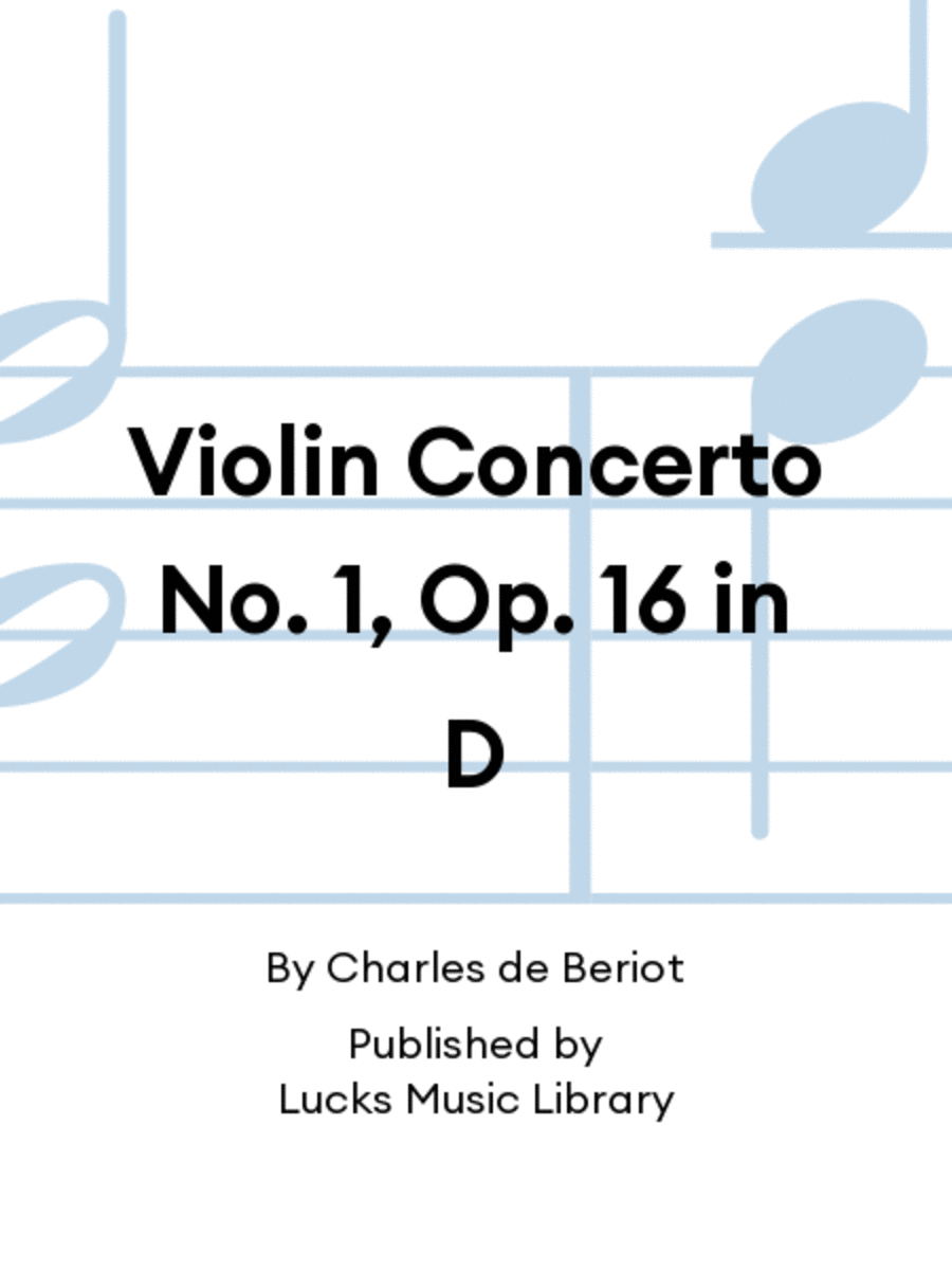 Violin Concerto No. 1, Op. 16 in D