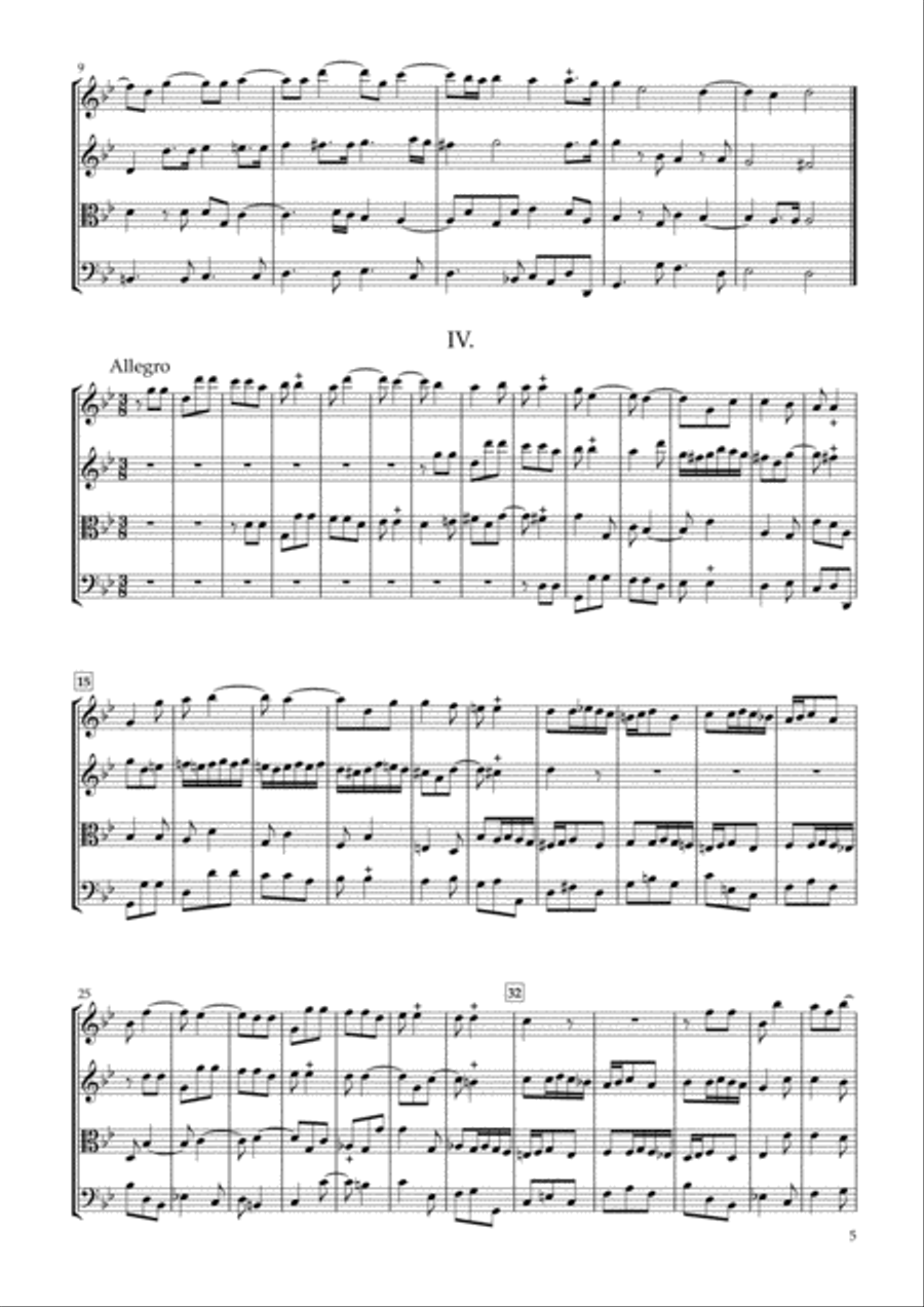 Sonata Op.34-1 for String Quartet String Quartet scores gallery preview page 5