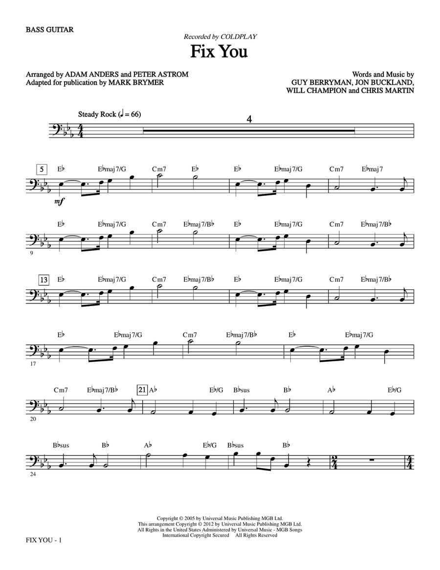 Fix You - Bass